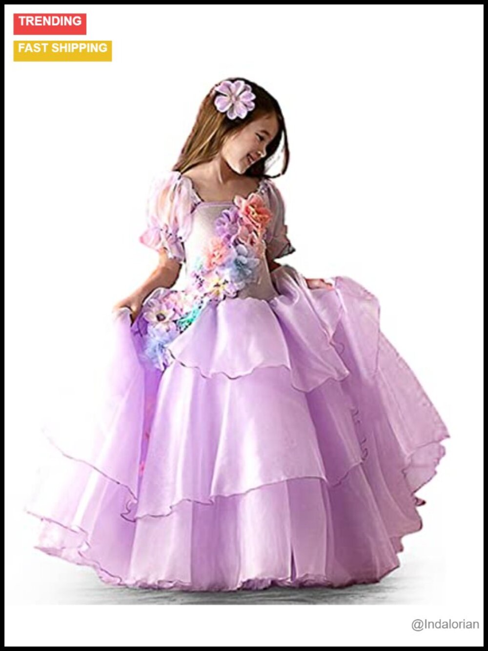 Girls Princess Costume Dress Up Fancy Party Dress Halloween Cosplay